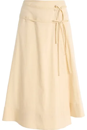Proenza Schouler Jovie Slub Linen-Blend Wrap Skirt, , US 2