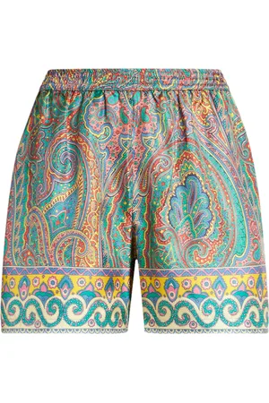 Etro Printed Silk Shorts, , XS