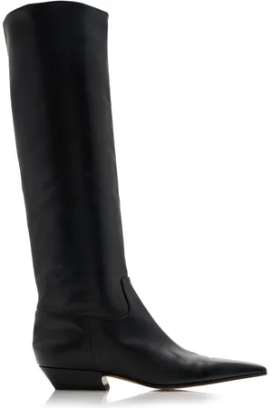 Khaite Marfa Leather Knee Western Boots, , IT 39