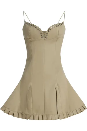 Ludovic De Saint Sernin Exclusive Eva Lace-Up Cotton Mini Dress, , S