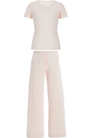 Leset Pointelle-Knit Lounge Set, , XS
