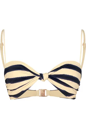 JOHANNA ORTIZ Bandana Marina Striped Bikini Top, , XS