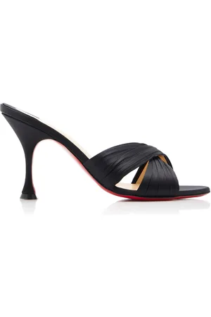 Christian Louboutin Nicol Is Back 85mm Crepe Satin Sandals, , IT 35