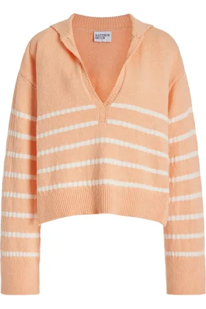 Matthew Bruch Striped Cotton-Blend Knit Sailor Sweater, , 1