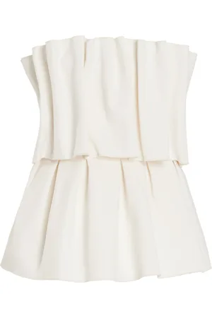 Dagmar Ruffled Stretch-Crepe Strapless Top, , FR 32