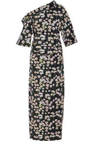 Bernadette Bowery Off-The-Shoulder Buttercup-Print Cotton-Linen Maxi Dress, , FR 38