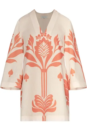 Andres Otalora Jaipur Printed Linen Mini Dress, , XS