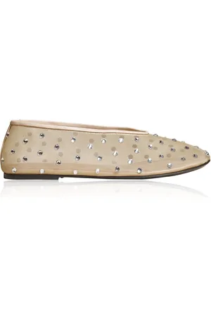 Khaite Marcy Crystal-Embellished Mesh Flats, , IT 36