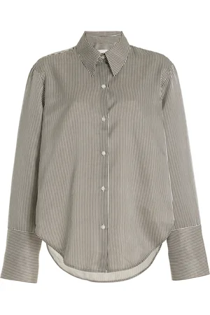 Citizens of Humanity Camilia Striped Cotton-Silk Shirt, , L