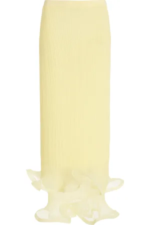 Simkhai Kelso Sheer Plissé Midi Skirt, , XS
