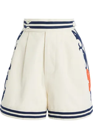 ALÉMAIS Marine High-Waisted Organic Cotton Shorts, , AU 14