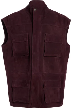 The Frankie Shop Turin Sleeveless Suede Cargo Jacket, , S