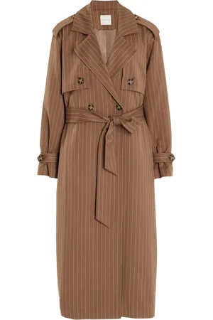 Favorite Daughter Exclusive Charles Pinstripe Trench Coat, , XS