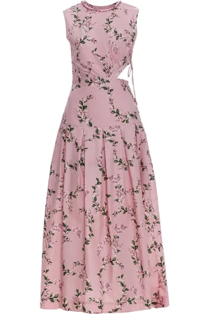 Agua by Agua Bendita Otono Cutout Linen Midi Dress, , L