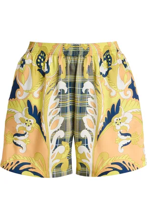 Etro Exclusive Riviera Printed Silk-Twill Shorts, , IT 38