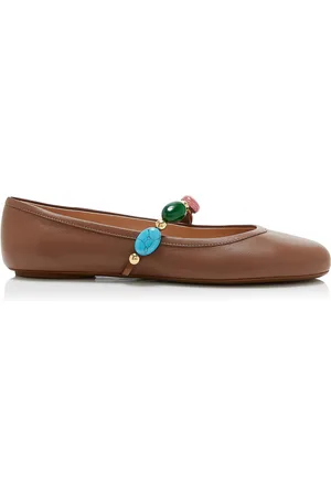 Gianvito Rossi Shanti Leather Mary Jane Flats, , IT 38