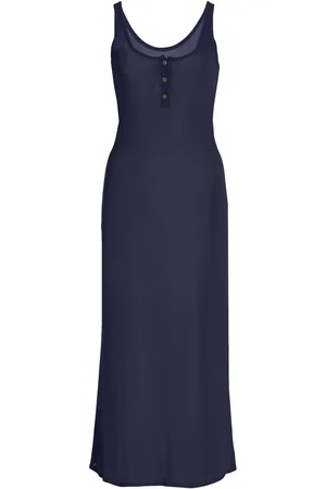 BRANDON MAXWELL The Catherine Knit Midi Henley Dress, , XS