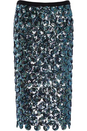 CHRISTOPHER ESBER Photon Sequined Crochet-Cotton Midi Skirt, , S