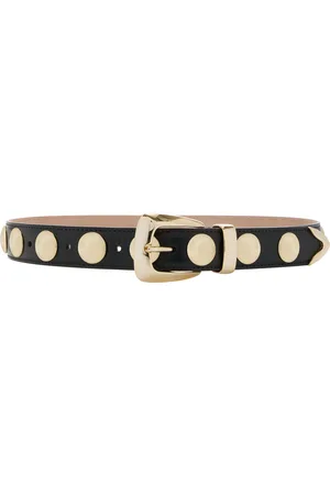 Khaite Benny Leather Stud Belt , , 70 cm