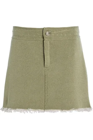 Barrie Denim-Like Cashmere Mini Skirt, , S