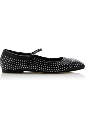 Aeyde Uma Studded Leather Mary Jane Flats, , IT 36