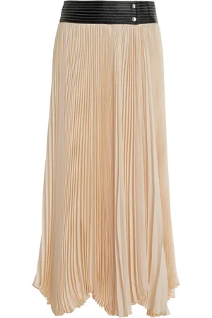 ALEXIS Tansia Plissé Georgette Midi Skirt, , XS