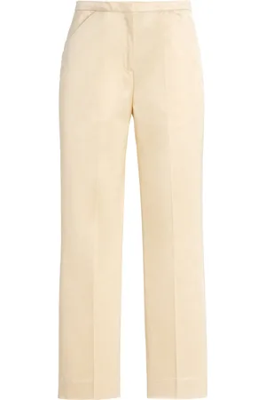 Totême Cropped Cotton-Blend Straight-Leg Pants, , FR 32