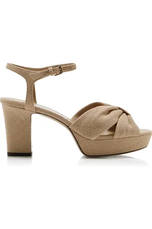 Jimmy Choo Heloise Linen Platform Sandals, , IT 38