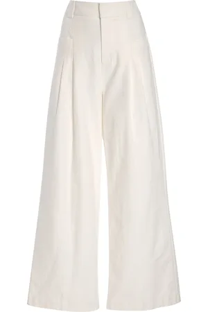 Third Form Fusion Pleated Cotton Wide-Leg Pants , , AU 10