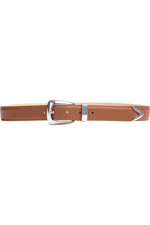 Khaite Benny Leather Belt, , 70 cm
