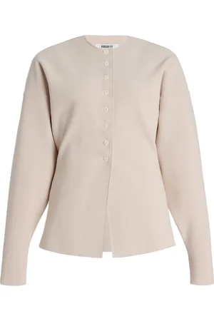 Birrot Exclusive Lay2 Bonded-Crepe Cardigan, , 1
