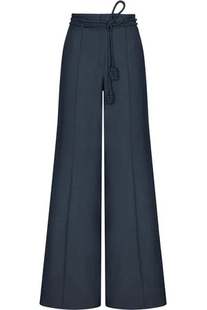 Andres Otalora Color Identidad Belted Tencel Flared-Leg Pants, , US 4