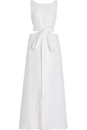 Bondi Born Comino Cutout Organic Linen Maxi Dress, , XS