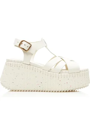Chloé Nama Leather Platform Sandals, , IT 39