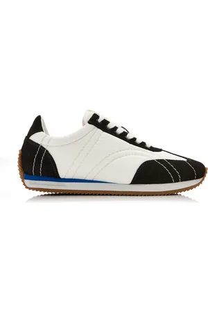 Totême Quilted Suede-Trimmed Sneakers, , IT 36