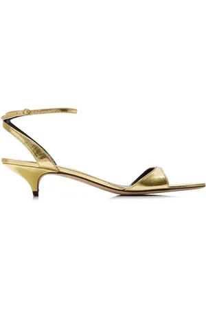 The Row Vika Metallic Leather Sandals, , IT 36