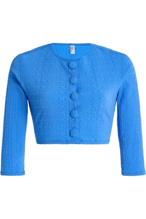Lisa Marie Fernandez Seersucker Cardigan, , XS