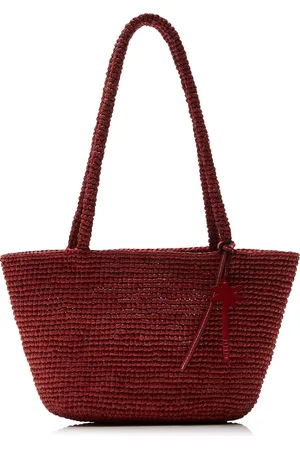 MANEBI Panier Medium Raffia Tote Bag, , OS