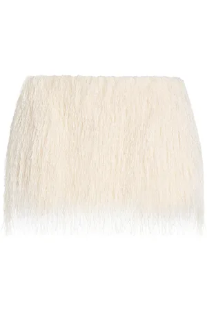 Carla Zampatti Fringed Knit Mini Skirt, , AU 10