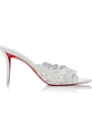 Christian Louboutin Apostropha 80mm Cutout Patent Leather Mules, , IT 37