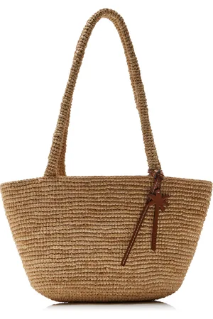 MANEBI Panier Medium Raffia Tote Bag, , OS