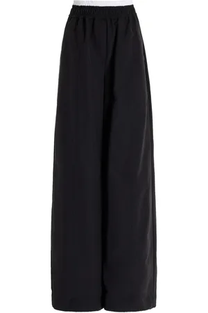 Simkhai Olly Double-Waist Cotton Faille Wide-Leg Pants, , S