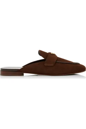 Prada Suede Loafer Mules, , IT 37