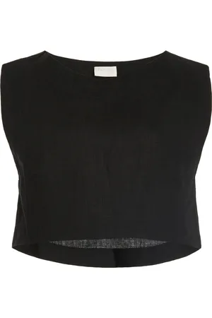 POSSE Exclusive Martina Linen Crop Top, , XS