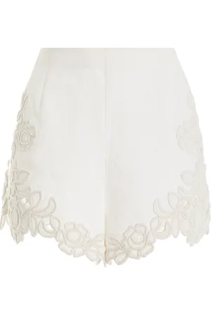 Cult Gaia Suni Embroidered Linen Shorts, , US 6