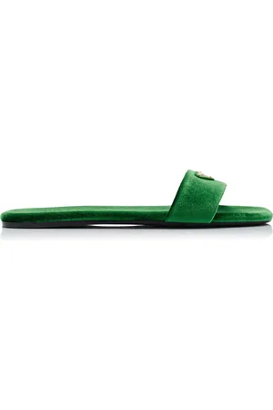 Prada Velvet Slide Sandals, , IT 36.5