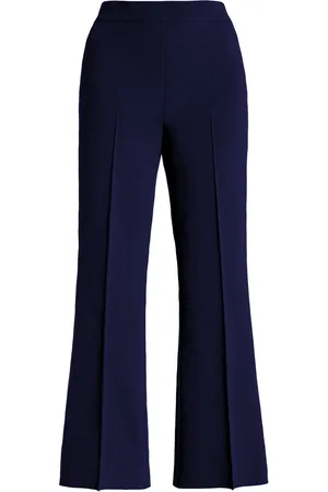 High Long Kick Flared Stretch-Cotton Knit Pants, , XS