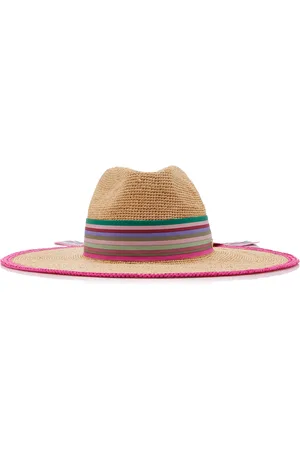 VALENTINO GARAVANI Scarf-Detailed Raffia Sun Hat, , EU 56