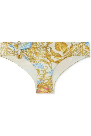 VERSACE La Vacanza Barocco-Printed Bikini Bottom, , 4