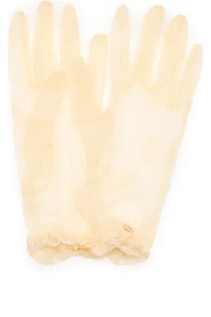 VALENTINO GARAVANI Ruched Lace Gloves, , 6